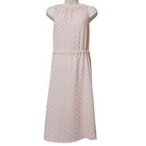 JUICY COUTURE Dress Cinched Halter Blush W/ Gold Semi Sheer Party Spring Summer